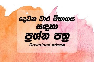Second Term Test Province & School Papers for Download