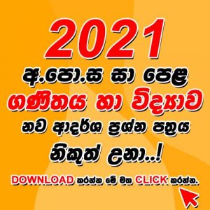 Download Paper 2021 Maths & Science.
