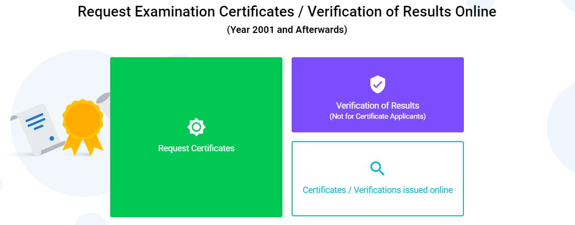 Examination Certificate online certificate.doenets.lk