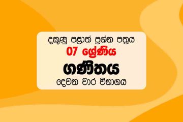 2019 Southern Province Maths Paper Grade 7 Sinhala Medium