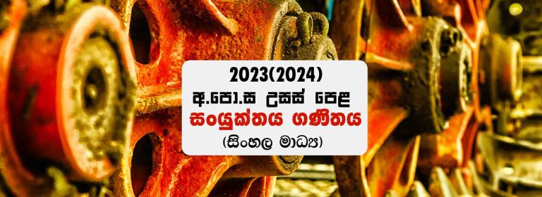 2023(2024) A/L Combined Maths Sinhala Medium Past Paper with Marking