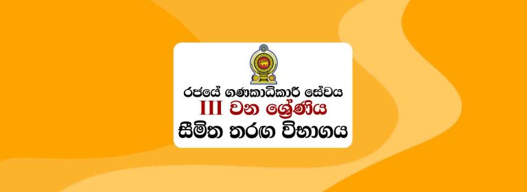 Sri Lanka Accountants Service Exam 2021(2023) – (Grade III) | doenets.lk
